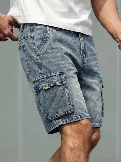 Lässige Cargo-Shorts für Herren im Basic-Stil mit Seitentaschen