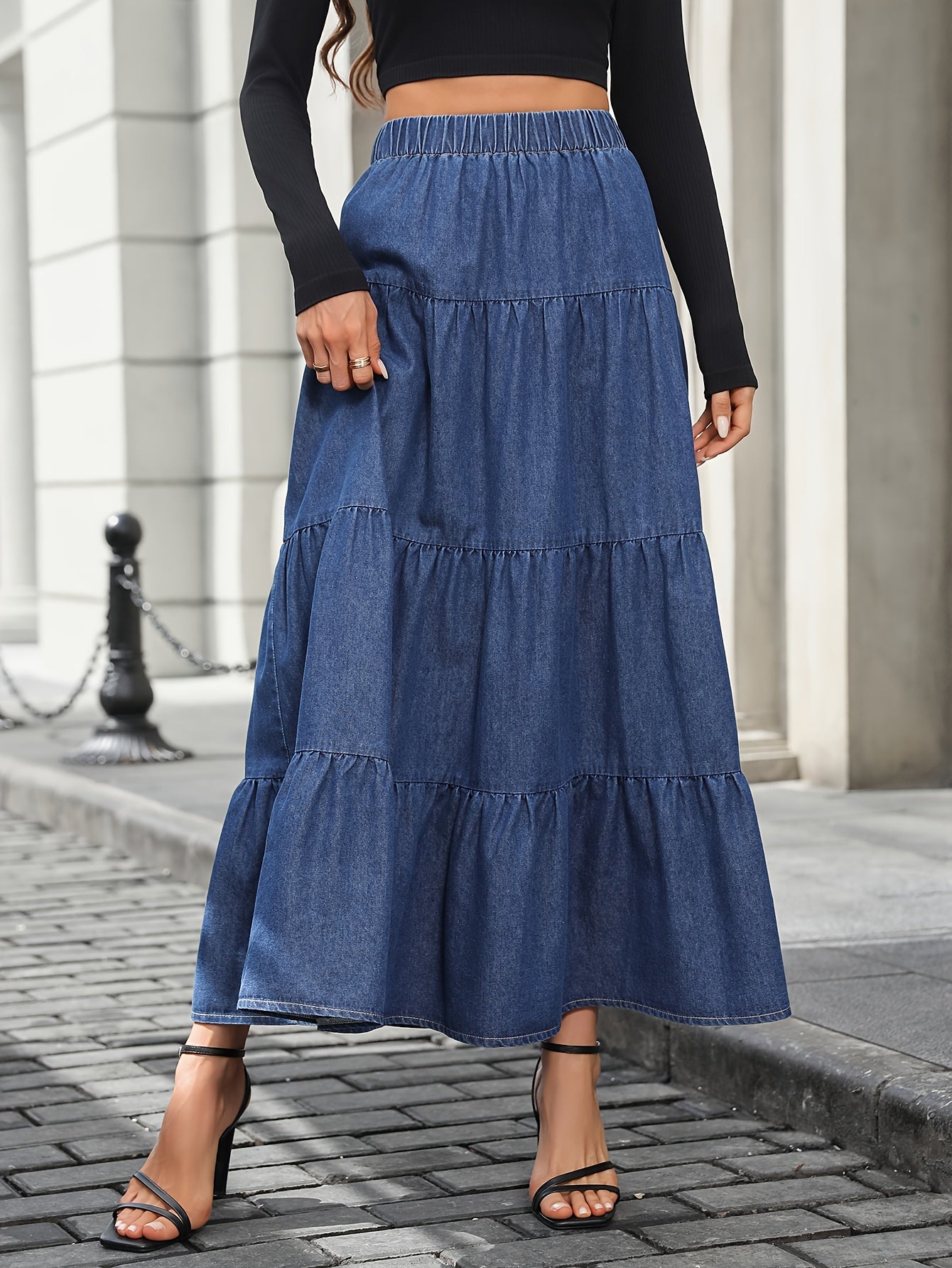 Jupe Longue Femme Élégante Style Bohème pour Printemps Été
