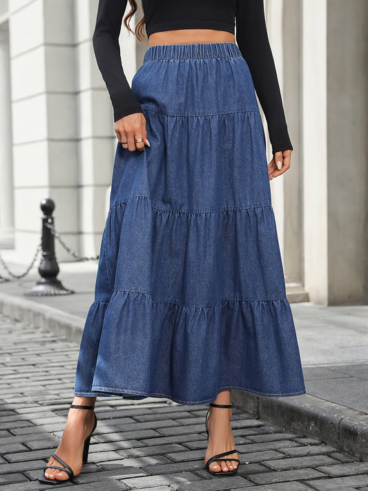Jupe Longue Femme Élégante Style Bohème pour Printemps Été