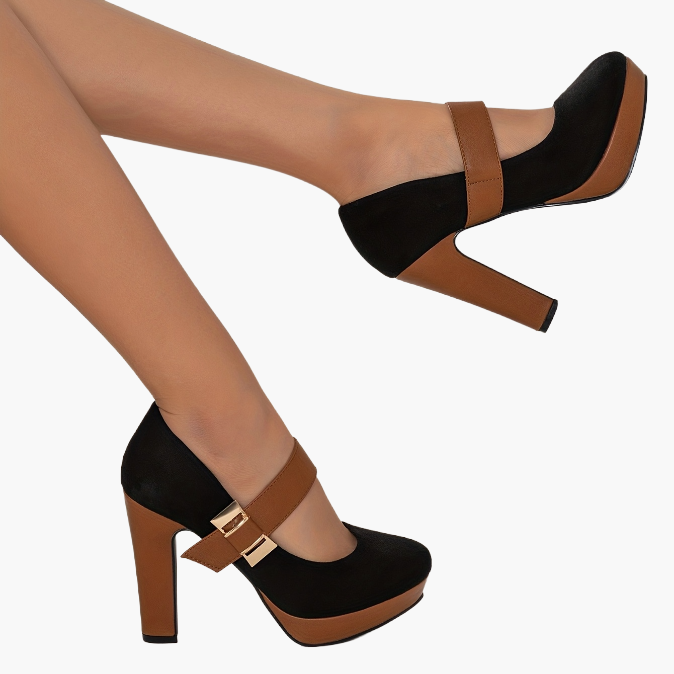 Mary Jane pumps met hoge hakken voor dames, elegante stijl voor avond en kantoor