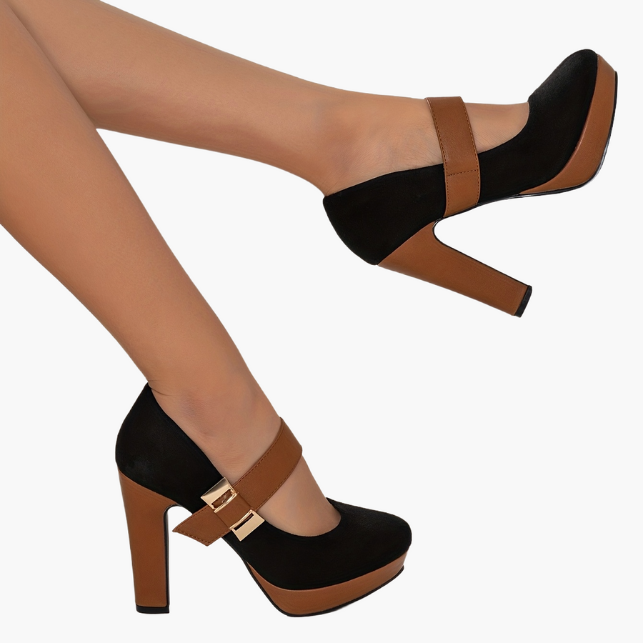 Mary Jane Pumps mit hohen Absätzen für Damen, eleganter Stil für Abend und Büro