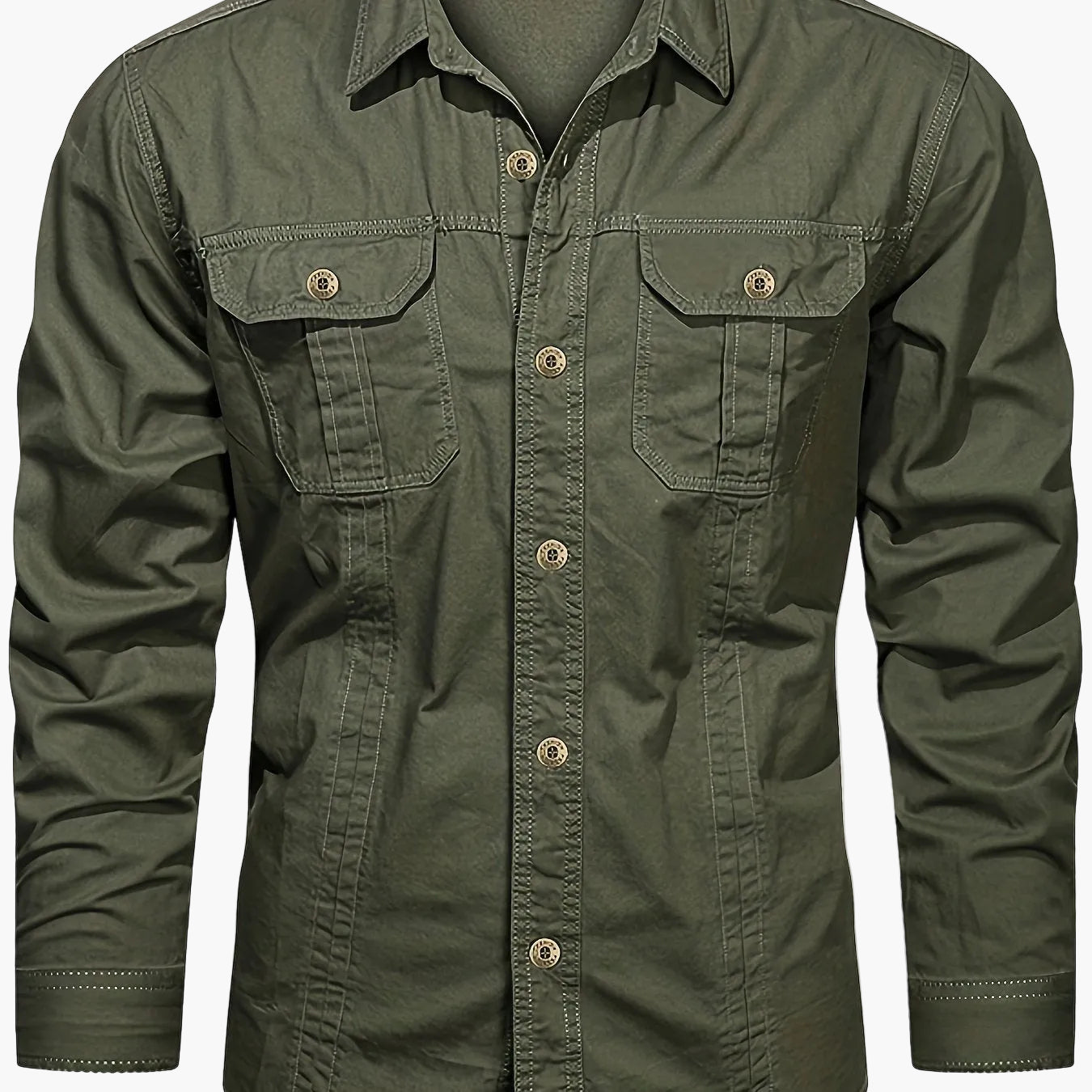 Camisa casual de manga larga para hombre estilo outdoor – Ideal para el fin de semana y el ocio