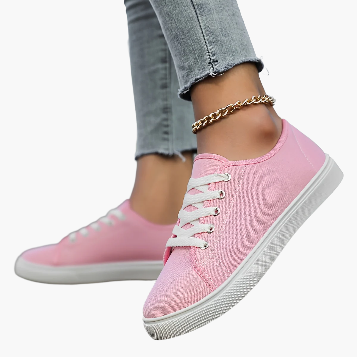 Baskets basses décontractées pour femme style urbain polyvalent
