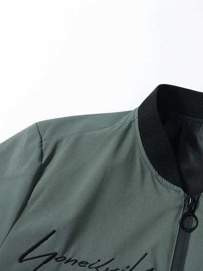 Avslappnad baseballjacka för herr – Urban stil och vardaglig elegans