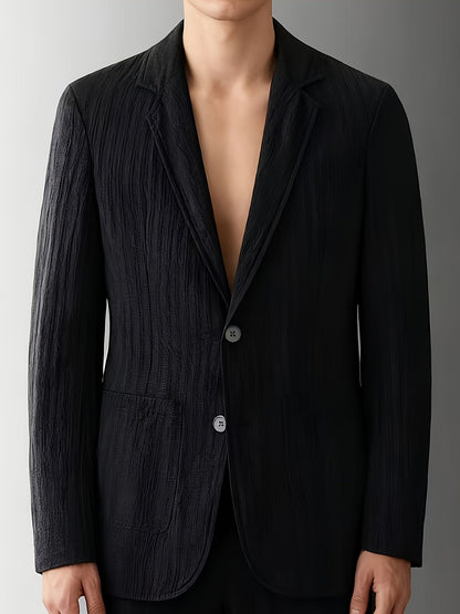 Elegant men's striped casual-style blazer for spring/summer
