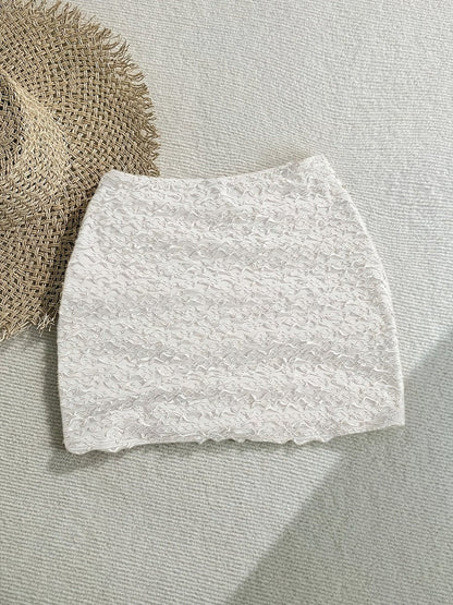 Mini beach skirt with starfish details for women, chic coastal style