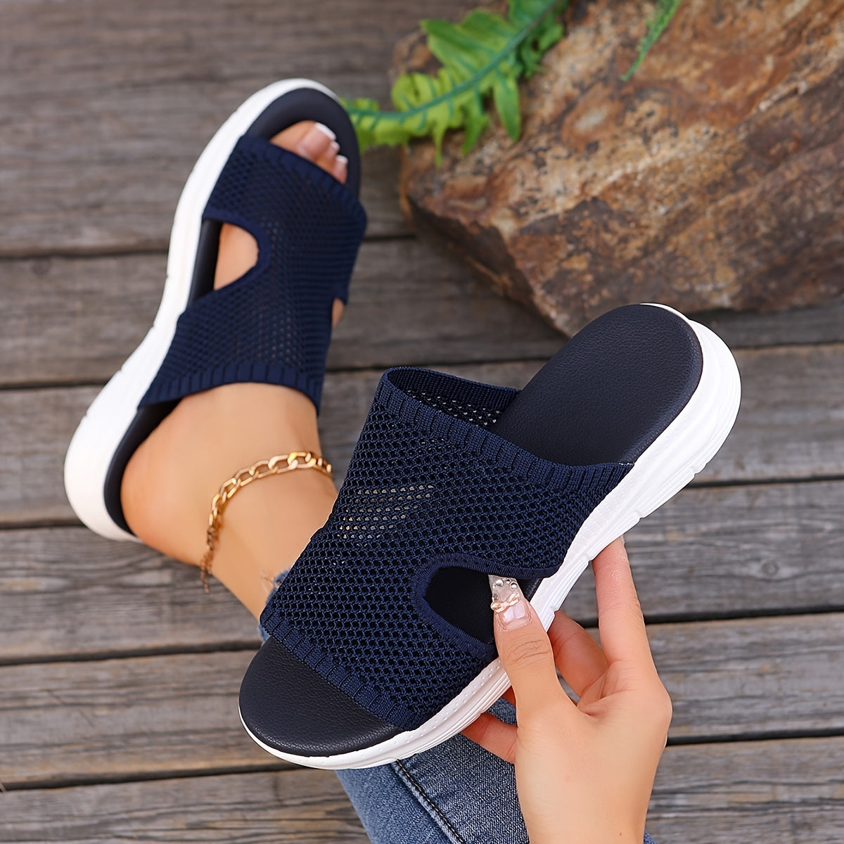 Sandales Slides de Sport Femme Confort Respirant Style Décontracté