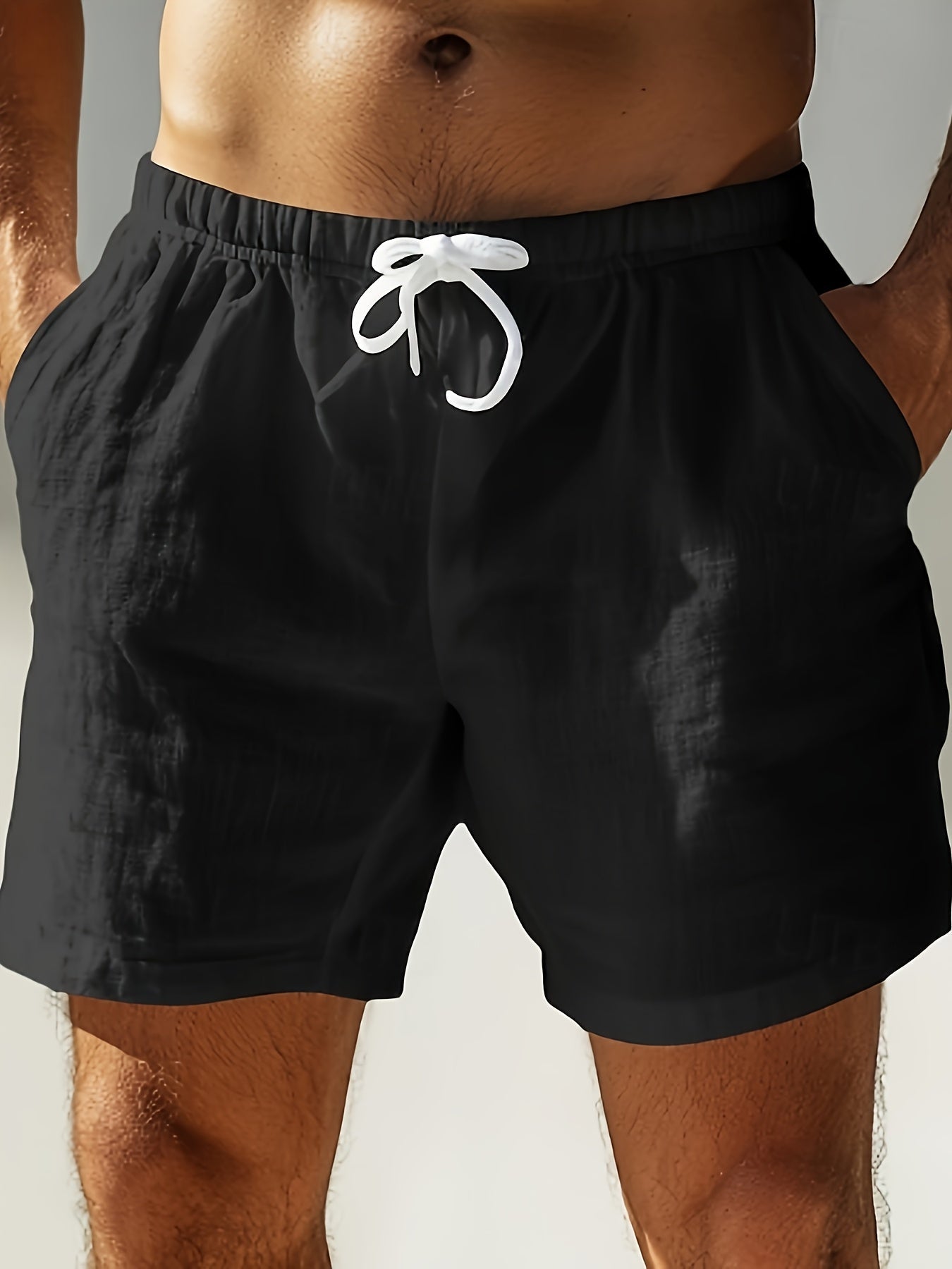 Lässige Herren-Badeshorts mit verstellbarem Kordelzug für Strand oder Pool