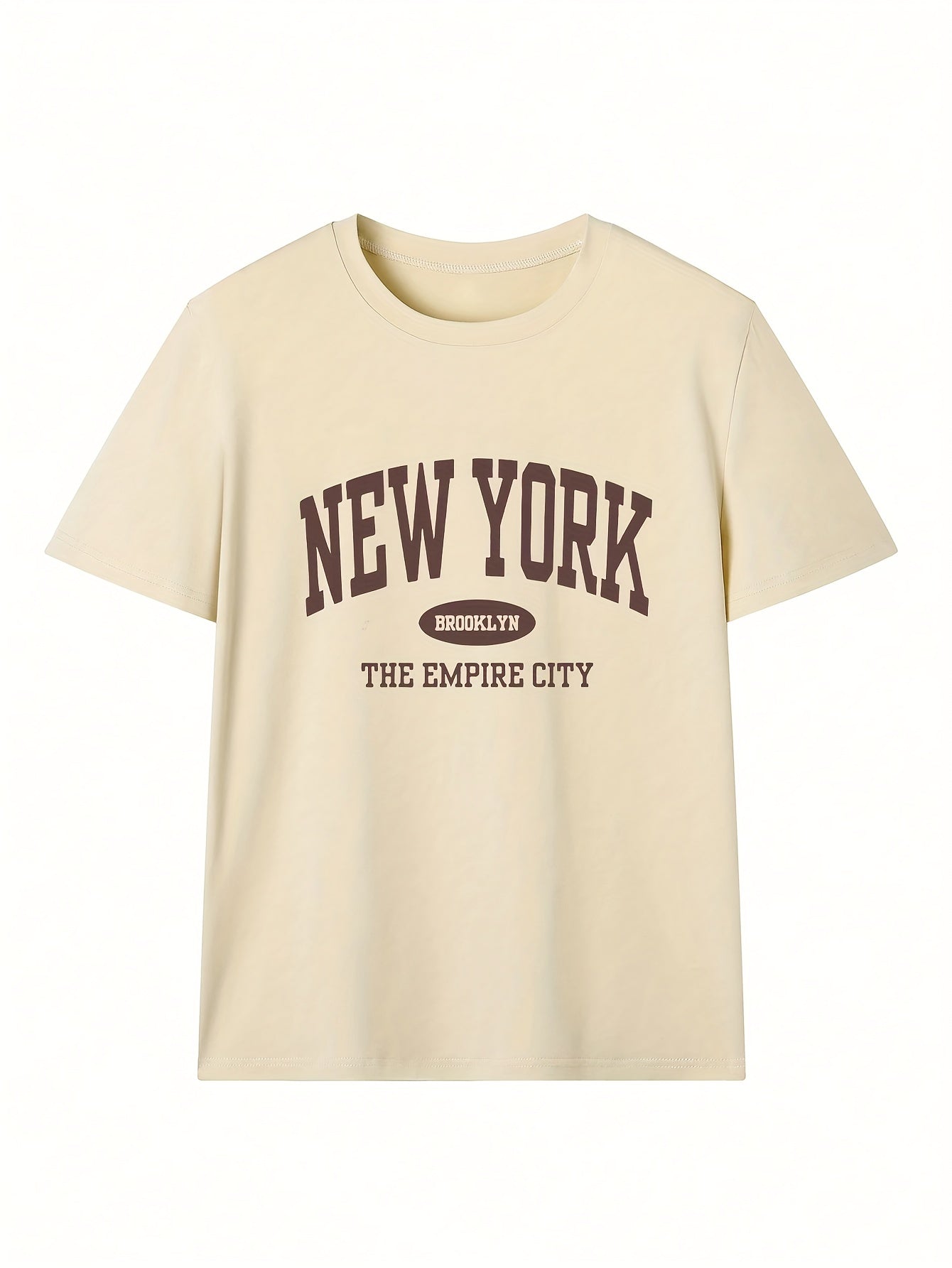 T-shirt femme style universitaire New York Brooklyn The Empire City à manches courtes