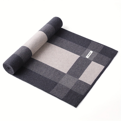 Écharpe à carreaux et motifs géométriques, style écossais, couleurs variées