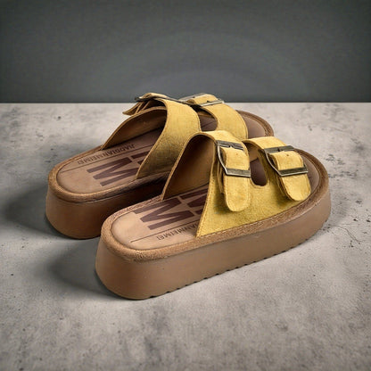 Sandali con zeppa da donna a doppio cinturino stile casual urbano