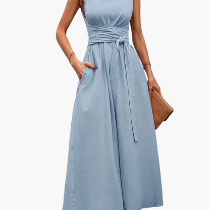 Tuta elegante senza maniche da donna stile casual per estate e uscite