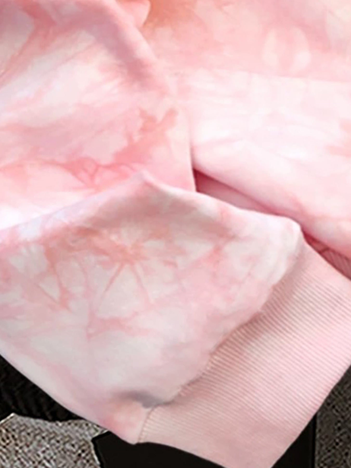 Sweat à Capuche Rose Tie-Dye pour Femme avec Imprimé Araignée et Inscriptions