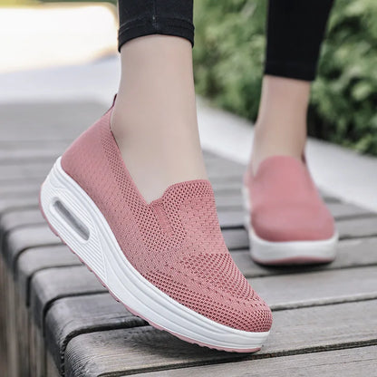 Chaussures décontractées confort pour femme à enfiler – style marche et soutien quotidien