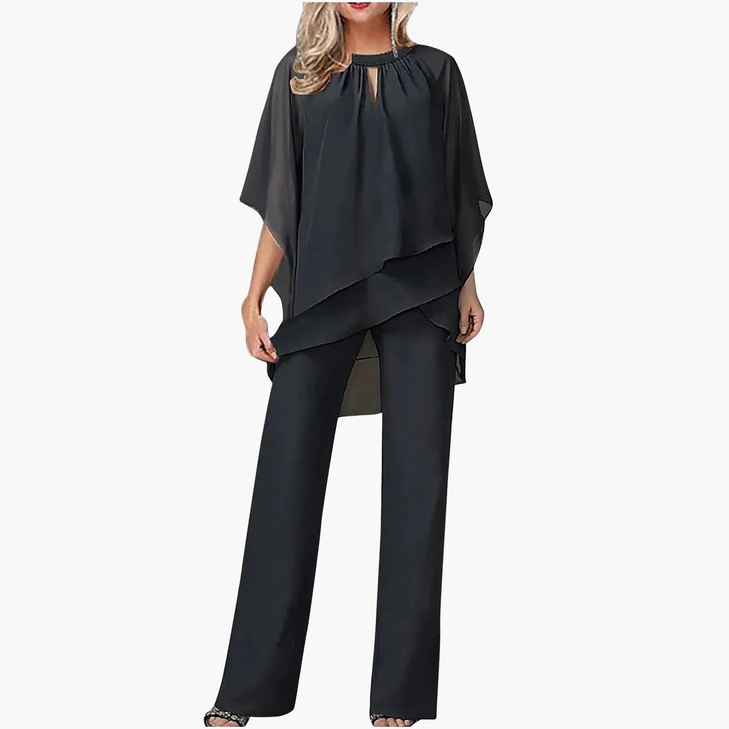 Ensemble Pantalon Élégant Femme Style Festif et Chic pour Occasions Formelles