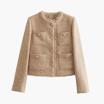 Klassisk chic tweedjakke til dame – Tidløs og allsidig eleganse