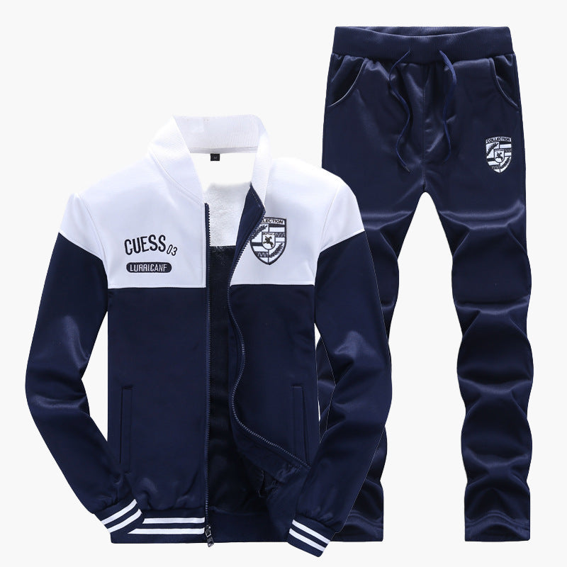 Men's Baseball Tracksuit Casual Sport Style Top and Pants Set