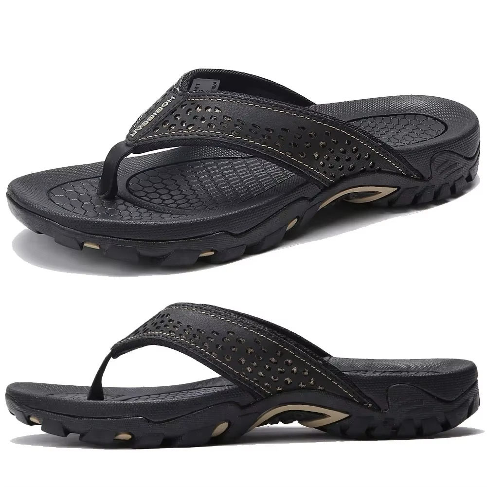 Tongs de sport homme avec soutien de la voûte plantaire – Sandales confort pour marche, plage et activités extérieures
