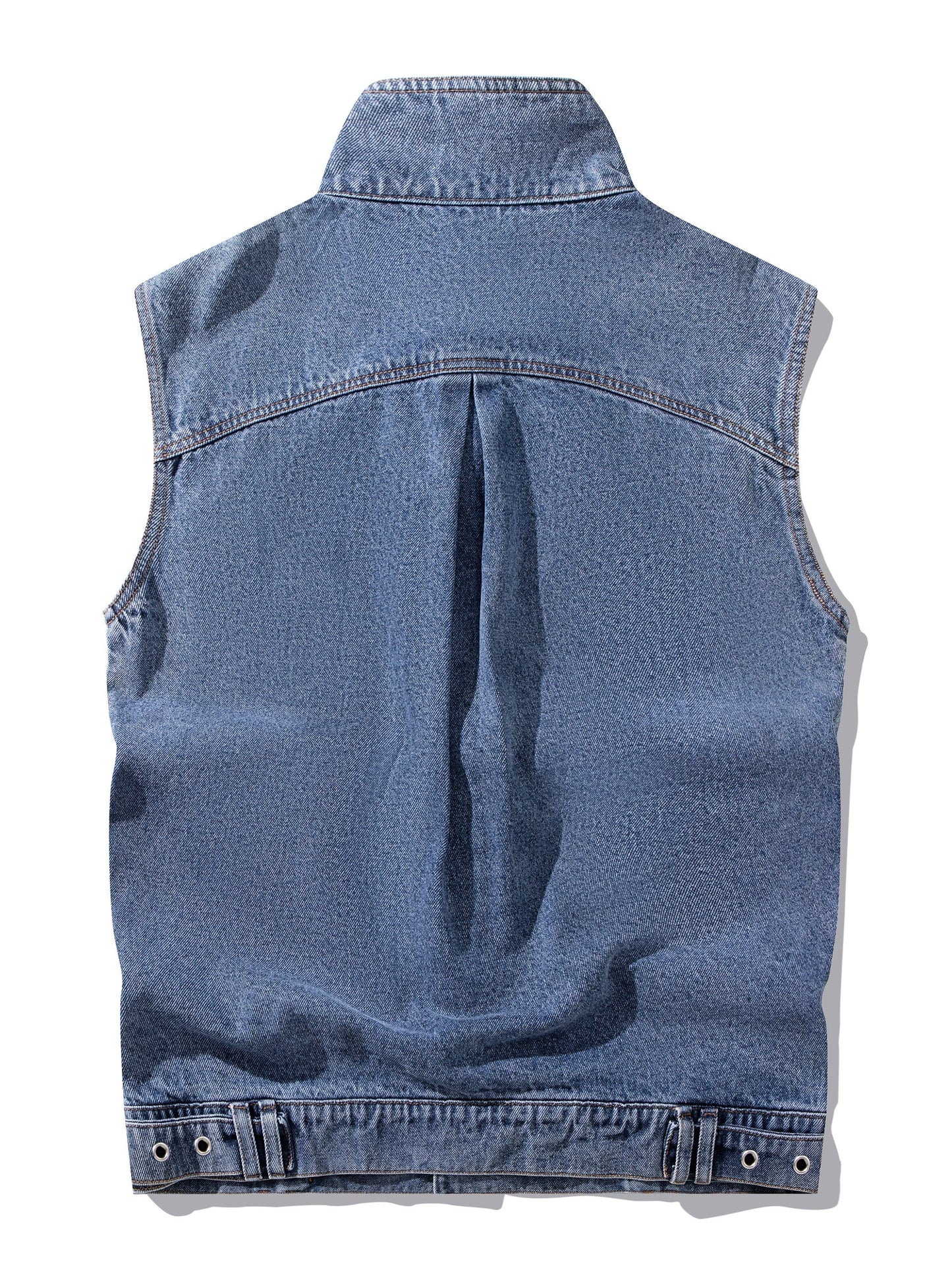 Gilet sans manches style jean décontracté pour homme – Idéal pour un look urbain tendance