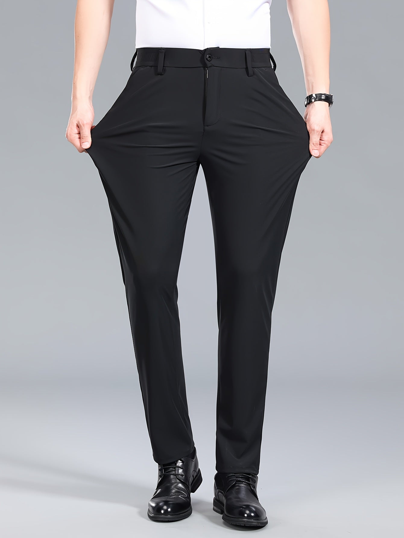 Pantalon de costume extensible pour homme style business – Confort ultime pour bureau et occasions formelles