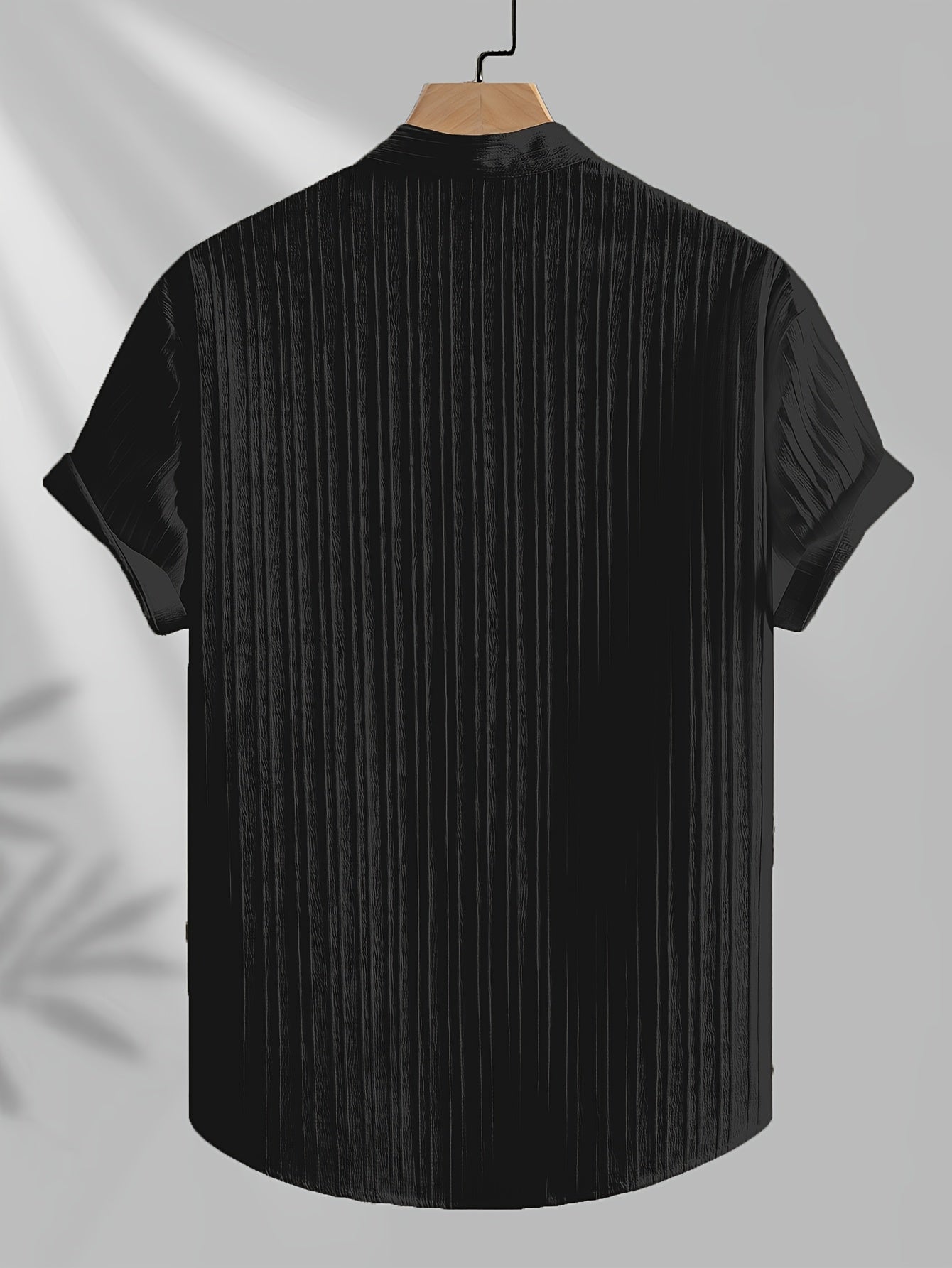 Camicia casual con colletto alla coreana da uomo stile moderno e estivo