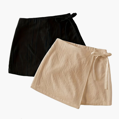 Korte portefeuille rok in stedelijke stijl voor dames, chique casual look, ideaal voor de zomer
