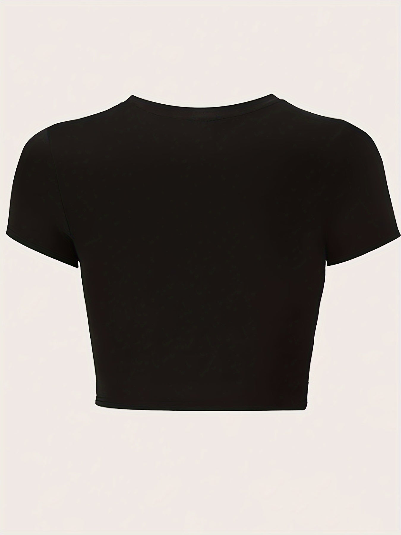 T-shirt court graphique pour femme style décontracté avec message tendance
