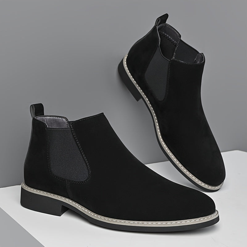 Bottes Chelsea Homme en Faux Daim, Élastiques Latéraux