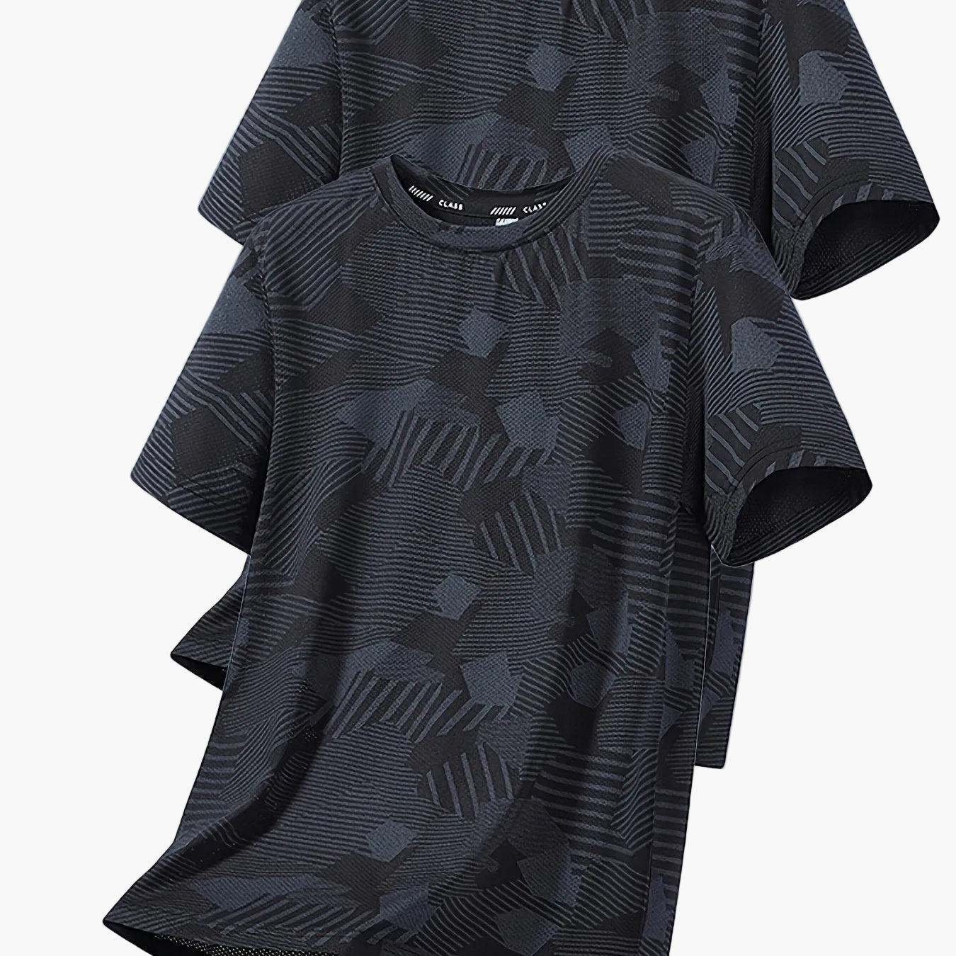 Atmungsaktives Herren-T-Shirt im tropischen Casual-Stil, kurzärmelig – 2er-Pack, ideal für den Sommer  