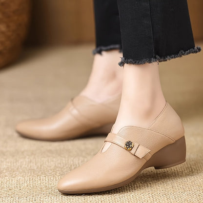 Chaussures vintage à talon bas pour femme style Mary Jane élégantes