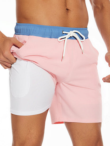 Costume da bagno uomo stile sportivo con tasca integrata – Ideale per spiaggia e attività estive