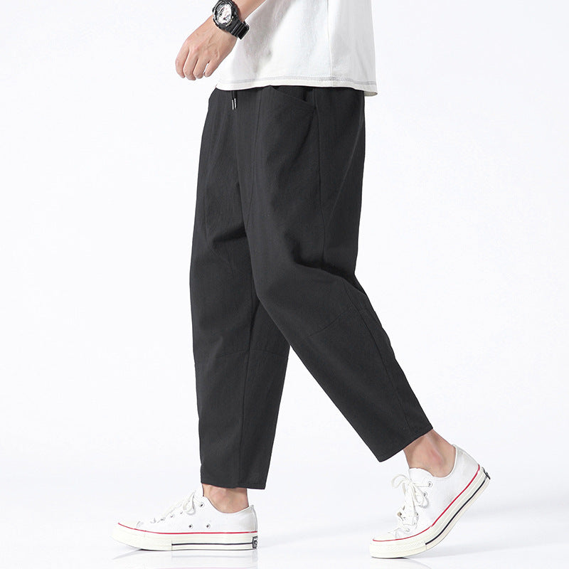 Pantalon décontracté style Harlan pour homme, coupe ample tendance, idéal pour loisirs et streetwear