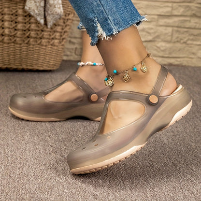 Sandalias cómodas para mujer estilo Mary Jane para actividades de verano - zapatos ligeros con tacón plano