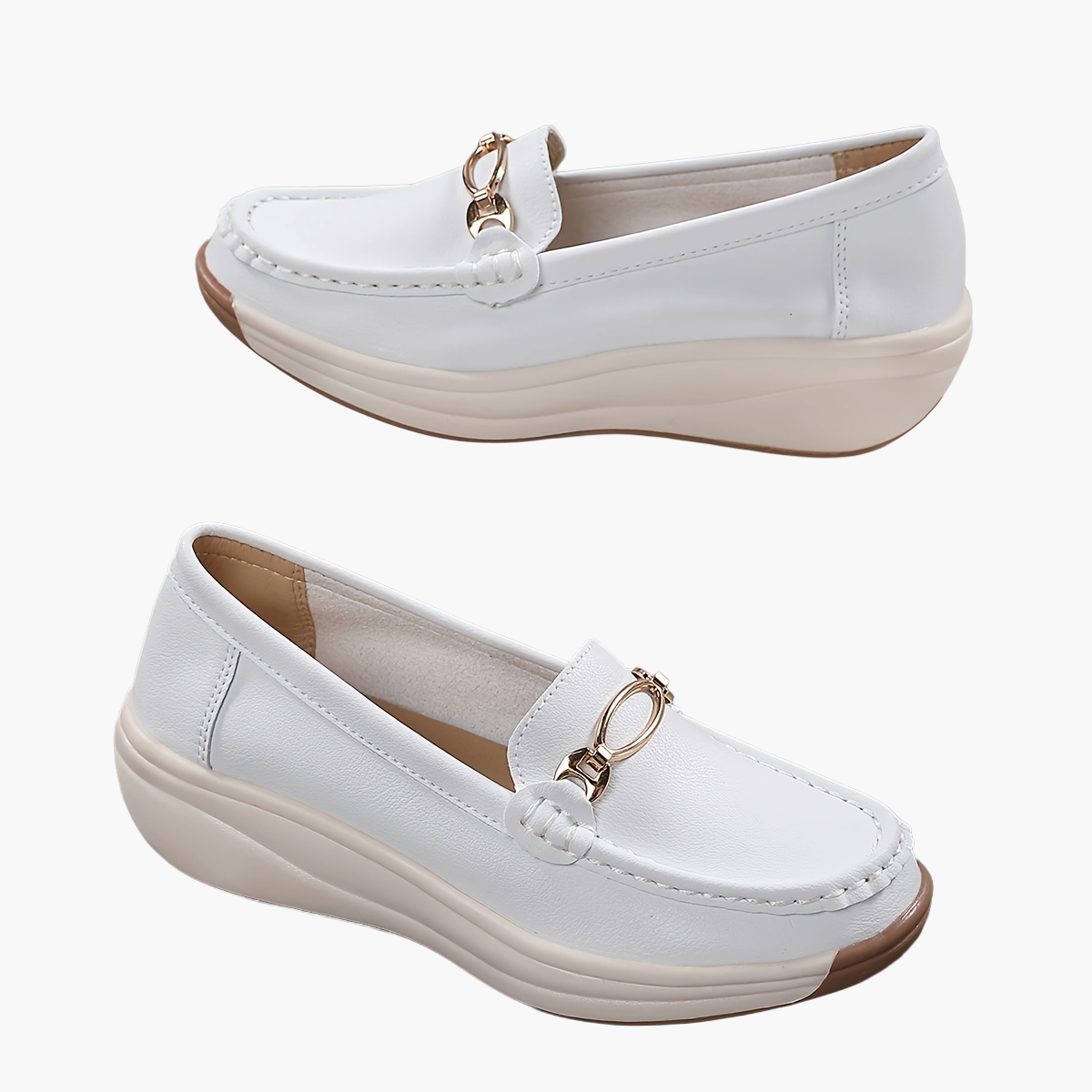 Eleganta kilklacksmoccasiner för kvinnor i avslappnad chic stil