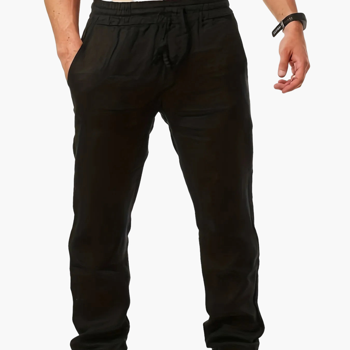 Pantalon décontracté homme style jogging à jambes droites pour l'été