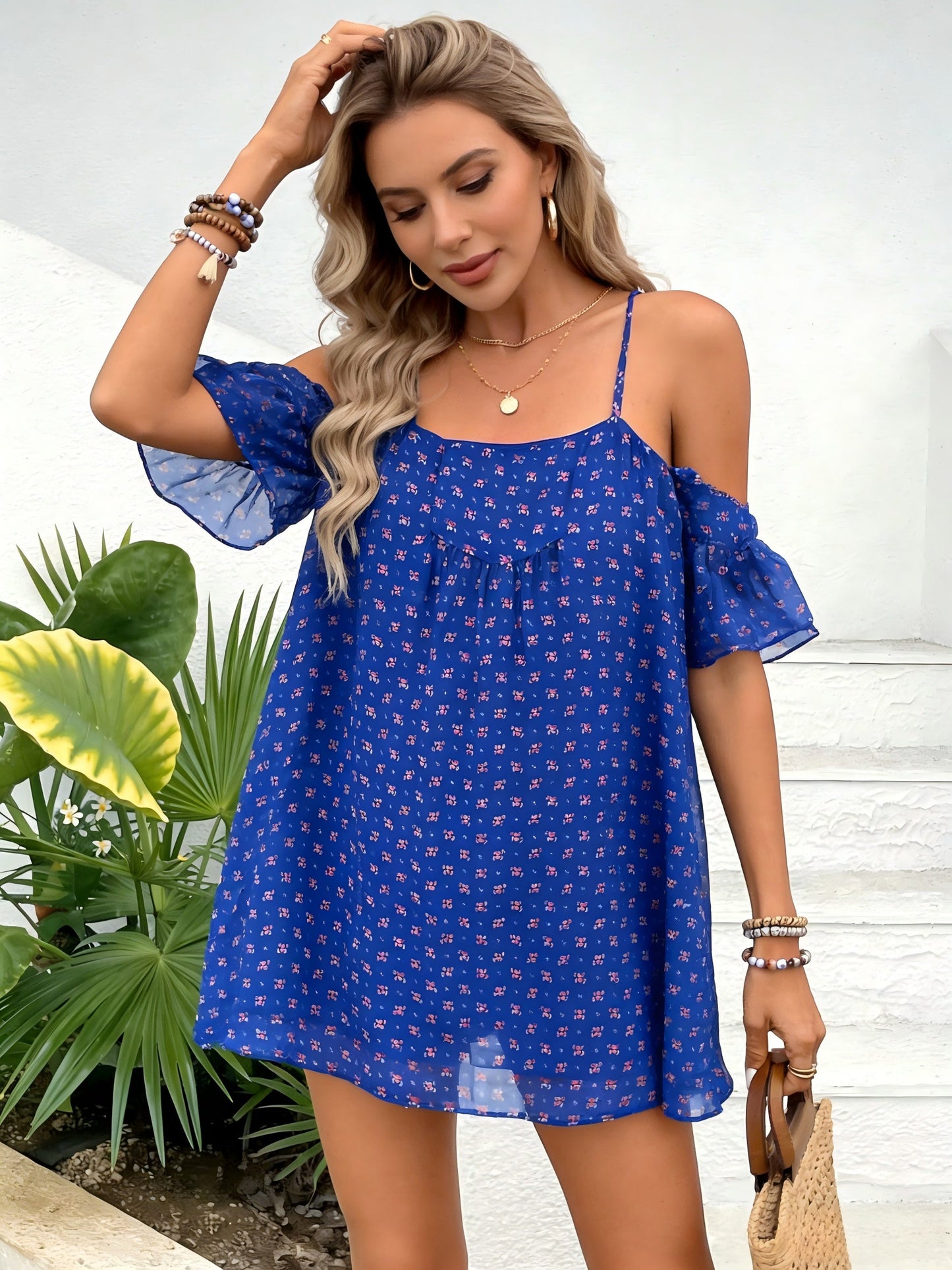 Robe d'été décontractée à épaules dénudées pour femme, style bohème, idéale pour la plage ou les sorties