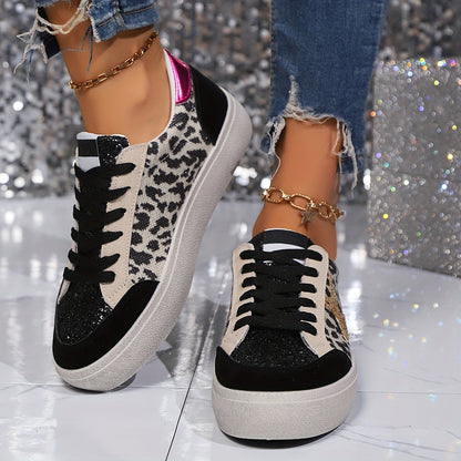 Baskets Femme Style Urbain Casual à Lacets pour Tous les Jours