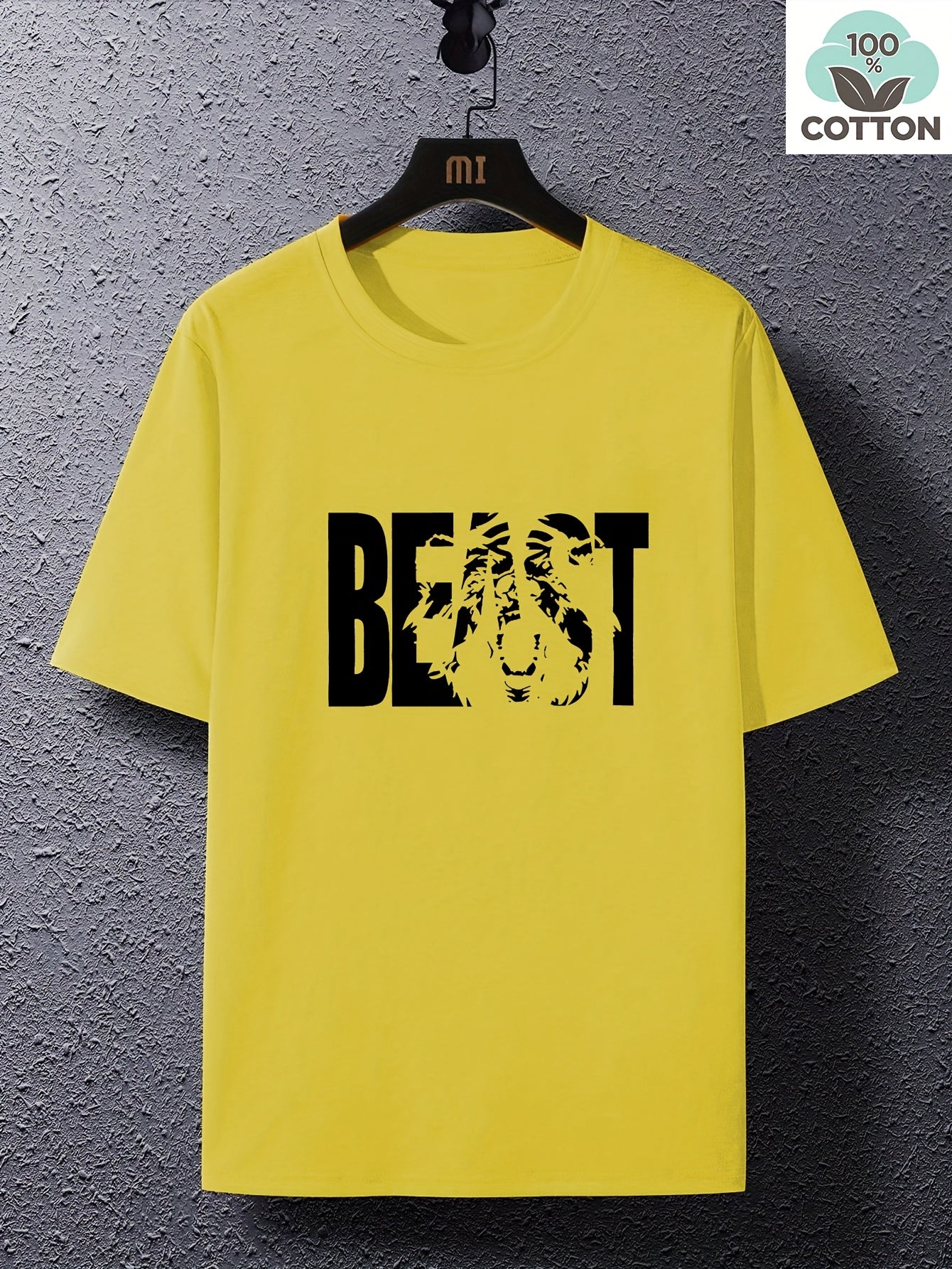T-shirt grande taille homme style urbain imprimé BEAST – Mode streetwear décontractée
