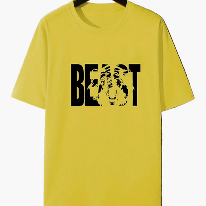T-shirt grande taille homme style urbain imprimé BEAST – Mode streetwear décontractée
