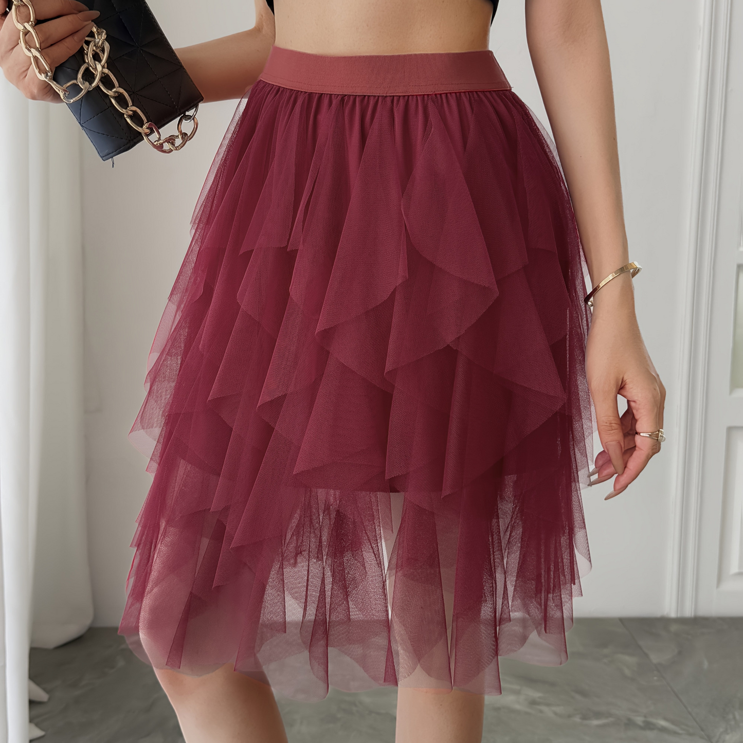 Eleganter Damen-Tutu-Rock im Tänzerinnen-Stil für festliche oder alltägliche Outfits