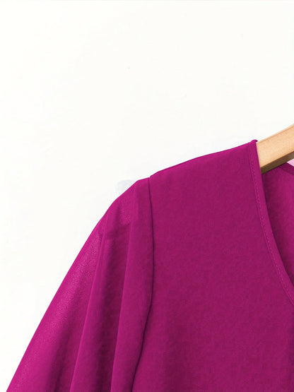 Ensemble Femme Élégant Décontracté Deux Pièces – Haut Fluide et Pantalon Imprimé Feuilles, Style Vacances Chic