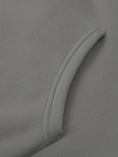 Ensemble Survêtement Homme Bicolore à Capuche et Bandes Horizontales Gris et Noir