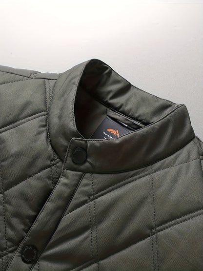 Herre quiltet jakke i urban stil med avslappet eleganse