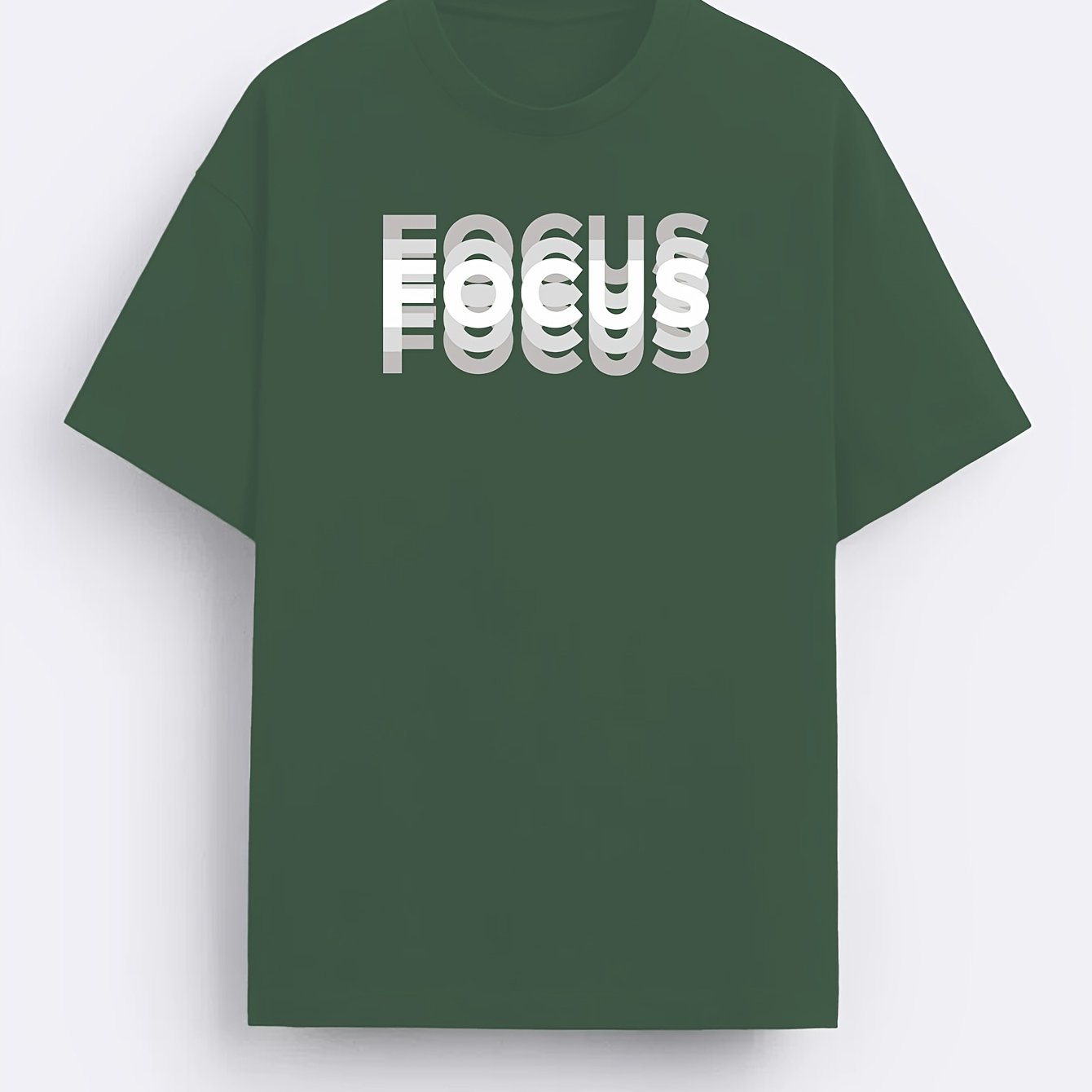 T-shirt Uomo Stile Moderno con Motivo "FOCUS" – Look Urbano e Ispirante