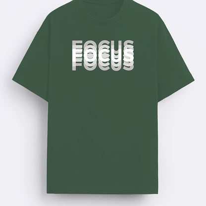 T-shirt Uomo Stile Moderno con Motivo "FOCUS" – Look Urbano e Ispirante