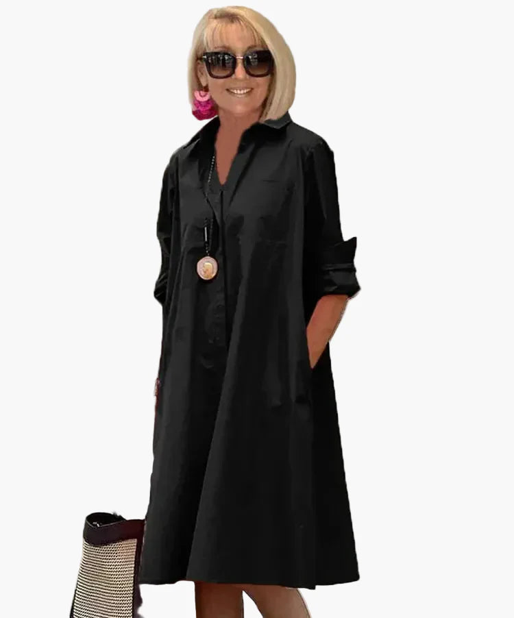 Wijde chique nachthemdjurk voor dames, elegante ontspannen stijl, ideaal voor dagelijks gebruik