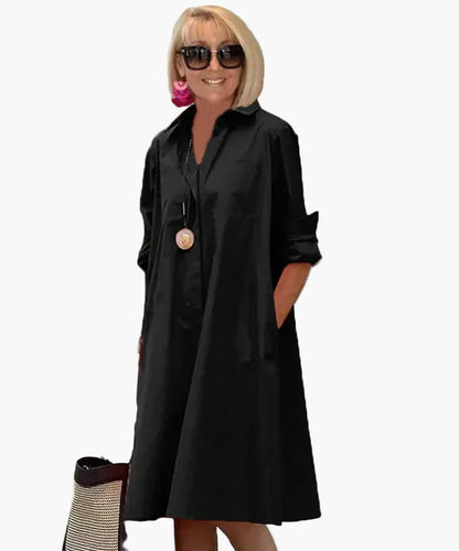 Wijde chique nachthemdjurk voor dames, elegante ontspannen stijl, ideaal voor dagelijks gebruik
