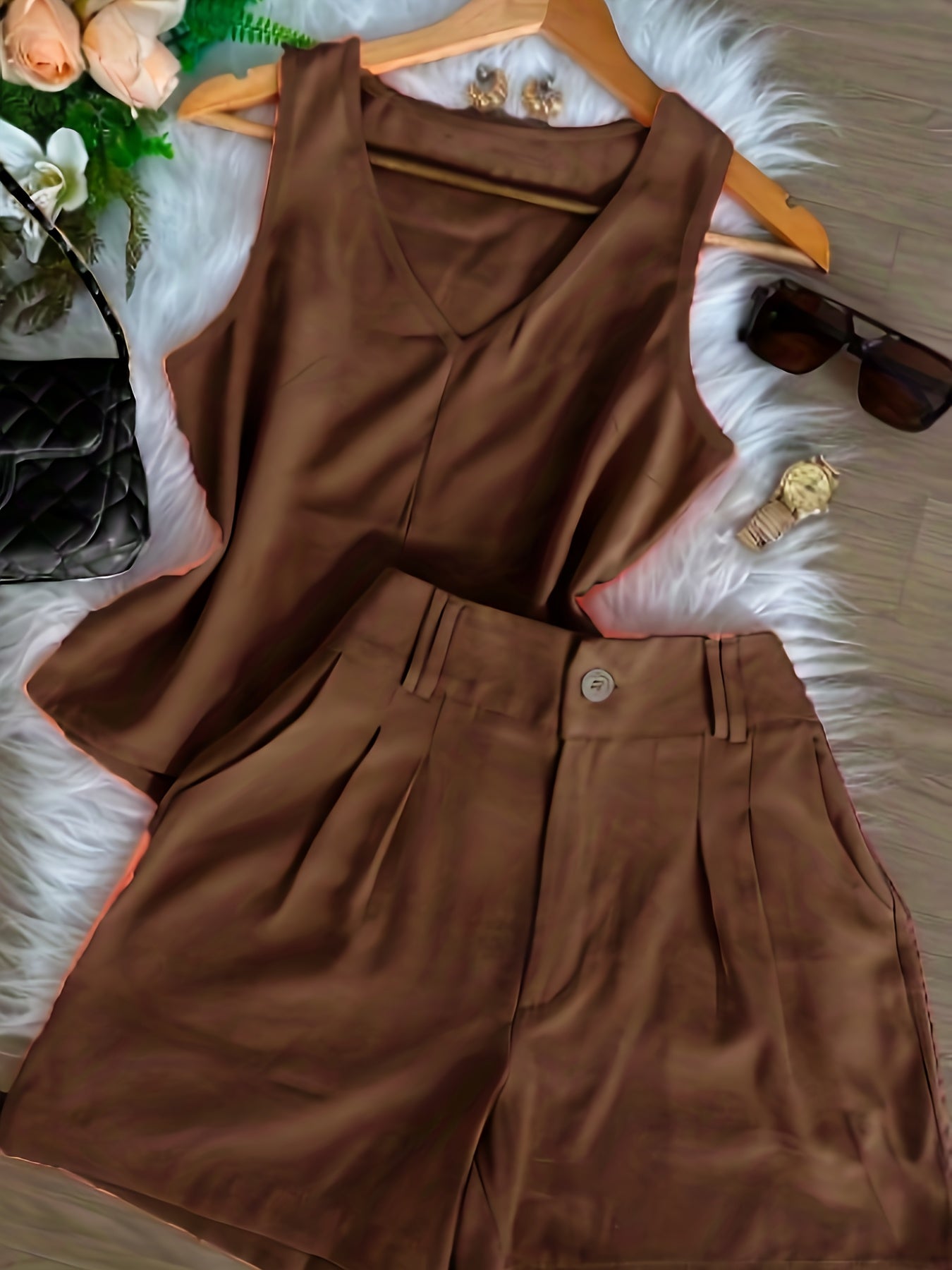 Ensemble Débardeur et Short Femme Style Décontracté Chic Été