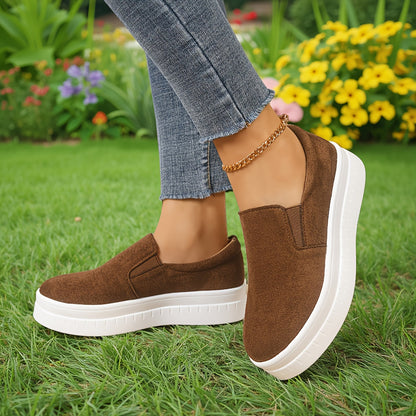 Chaussures femme slip-on plateforme style décontracté élégant pour printemps
