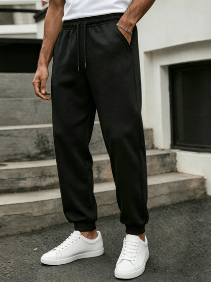 Pantalon de jogging homme coupe droite style urbain pour sport et détente